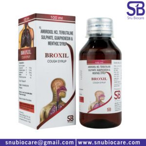 Amroxol Hydrochloried15mg + Terbutaline Sulphate1.5mg + Guaiphenesin 50mg menthol 1 mg Manufacturer, Supplier & PCD Franchise | Snu Biocare
