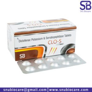 Diclofenac Potassium 50mg+Serratiopeptidase 10mg Manufacturer, Supplier & PCD Franchise | Snu Biocare