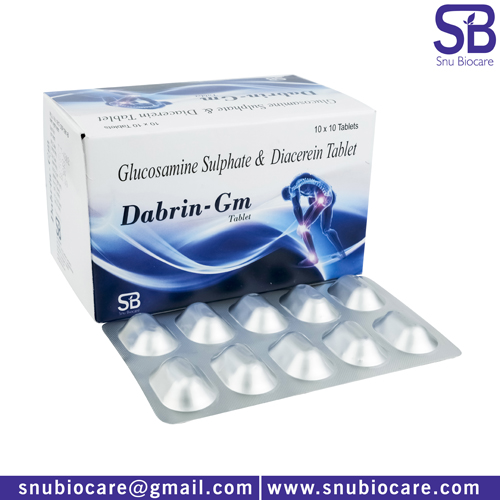Diacerein 50mg +Glucosamine Sulphate 1500 mg +Potassium Manufacturer, Supplier & PCD Franchise | SNU Biocare