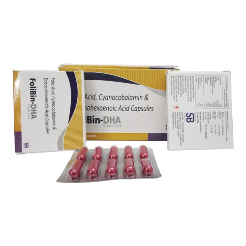 Folic acid 5mg+ Cyanocobalamin 1mcg+ DHA 200mg Manufacturer, Supplier & PCD Franchise | SNU Biocare