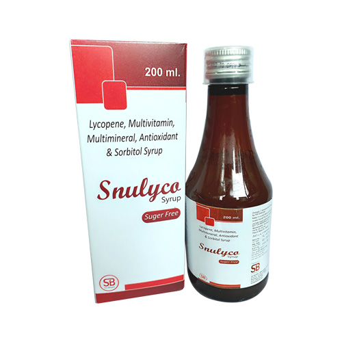 Lycopene + Multi Vitamins + Multi Minerals + Anti Oxidants + Sorbitol Syrup Manufacturer, Supplier & PCD Franchise | Snu Biocare