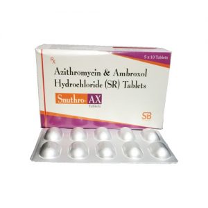 Azithromycin (Anhydrous) IP 500mg+Ambroxol IP 75 mg Tablet Manufacturer, Supplier & PCD Franchise | SNU Biocare